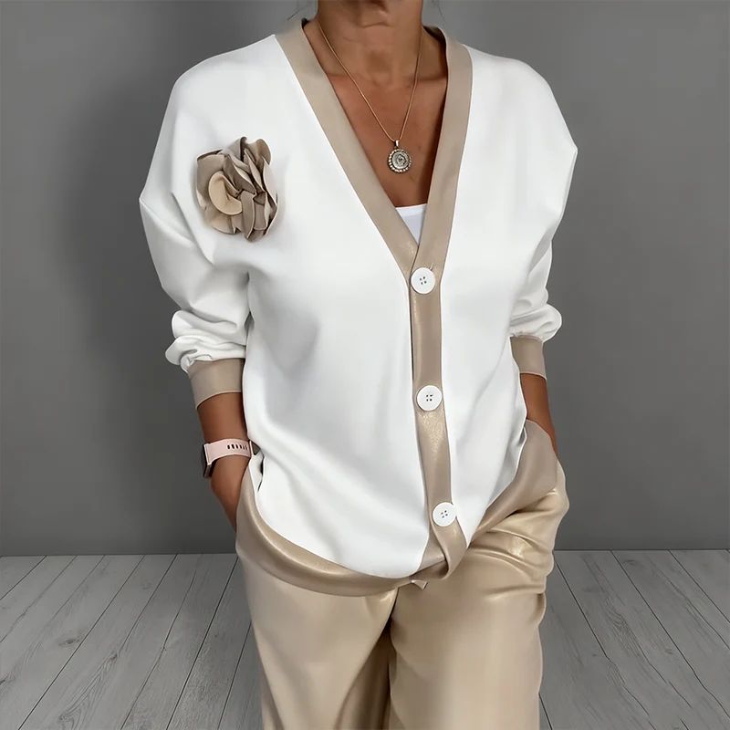 Luisa | Set Cardigan e Top Coordinato con Accenti Floreali - Image 6