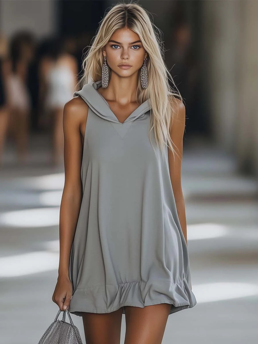 Luna | Abito Mini con Cappuccio e Stile Casual-Chic - Image 2