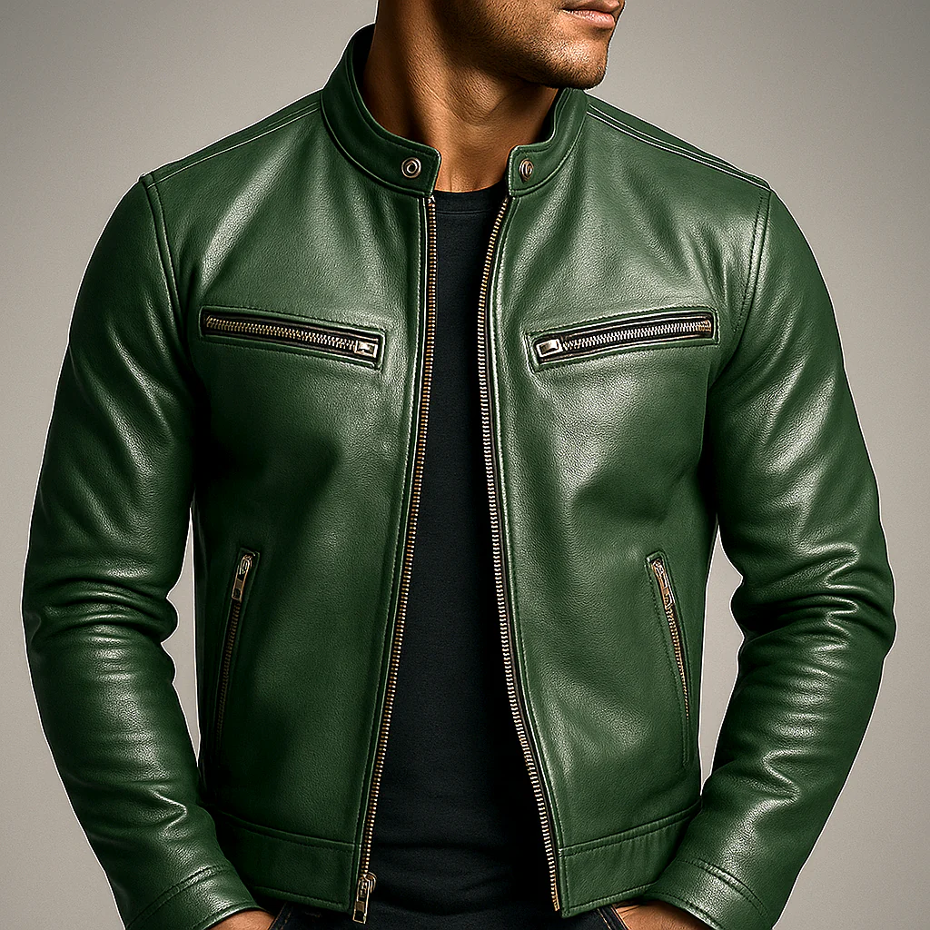 Maik | Vintaggio Giacca Pelle Uomo Vintage Elegante - Image 8