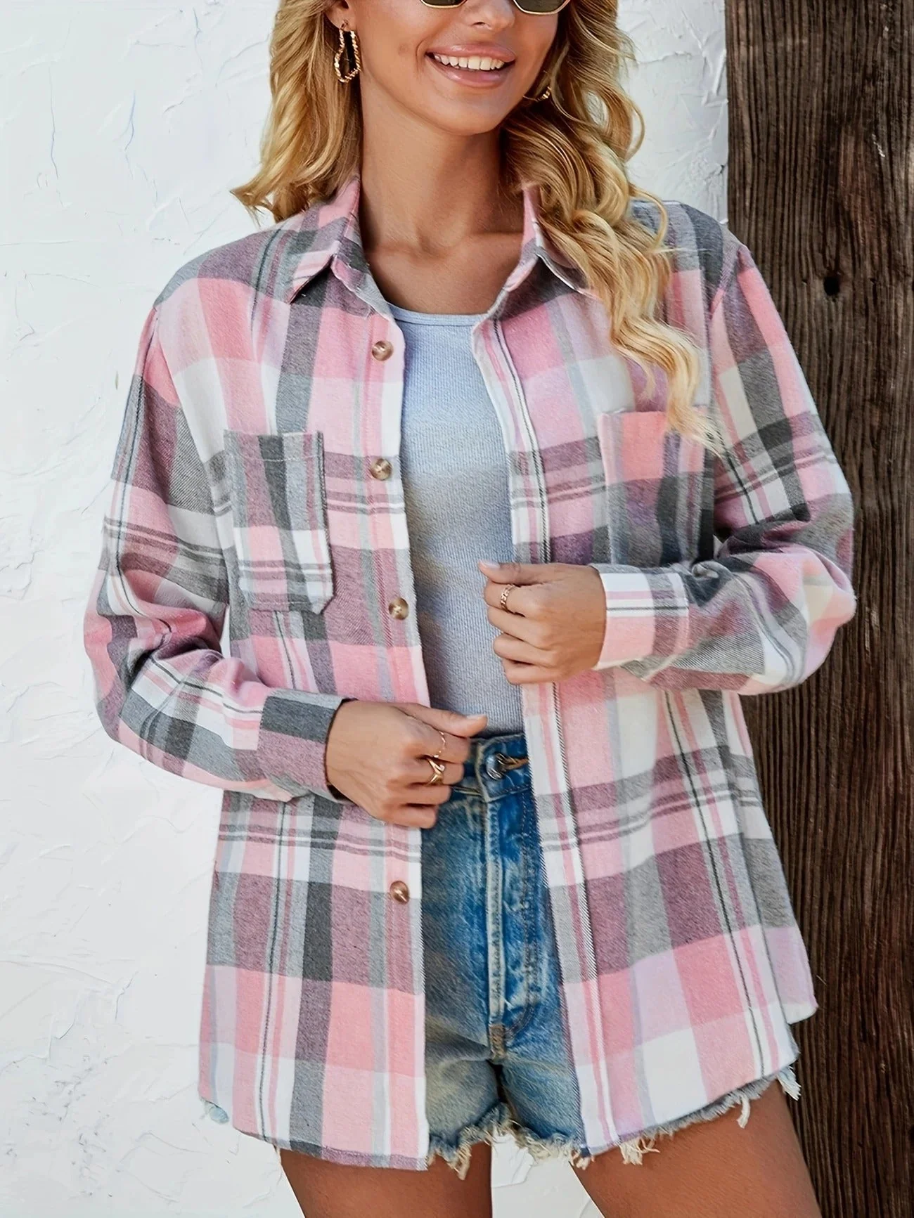 Marta | Camicia Oversize in Flanella a Quadri - Image 7