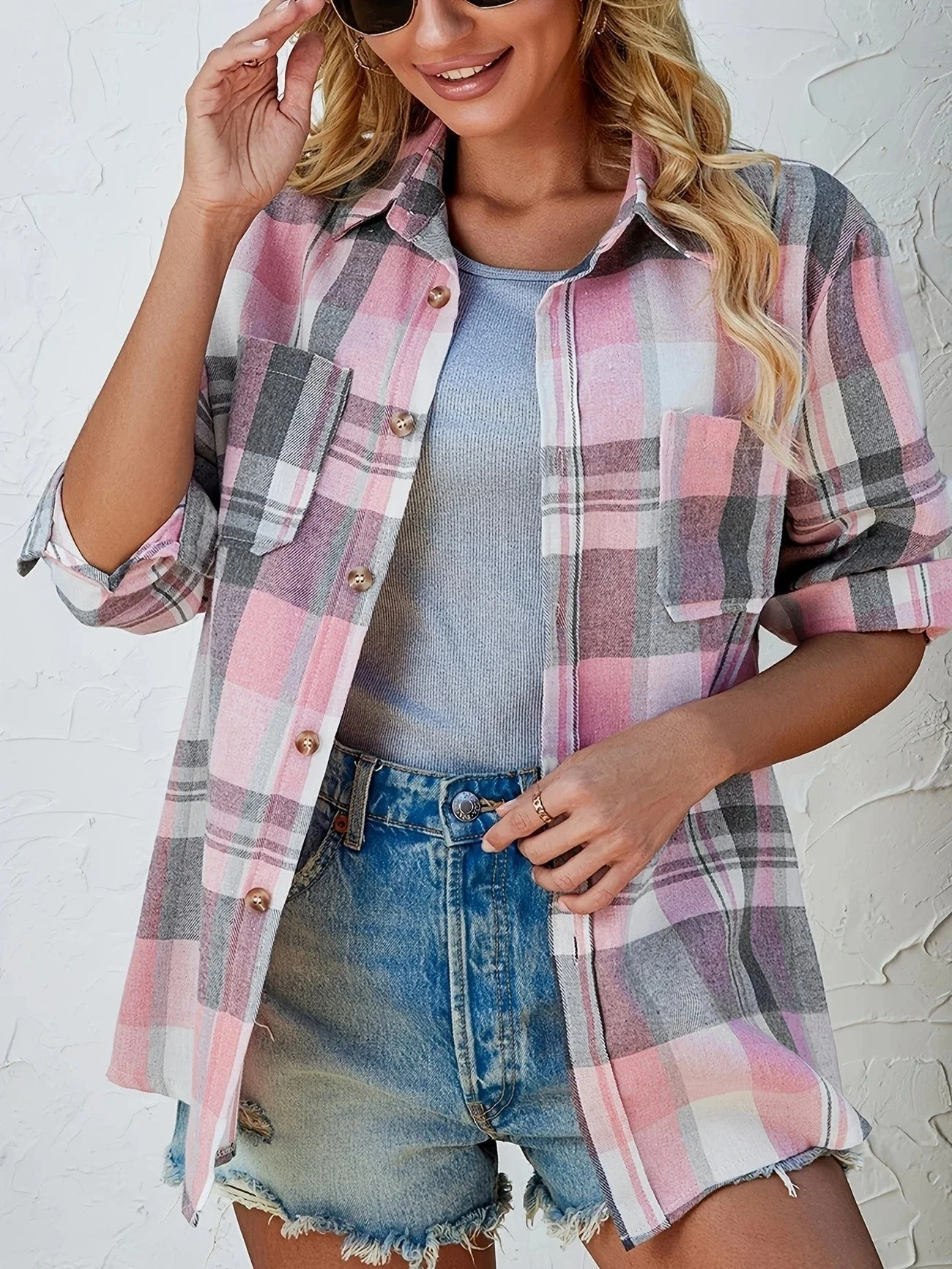Marta | Camicia Oversize in Flanella a Quadri - Image 8