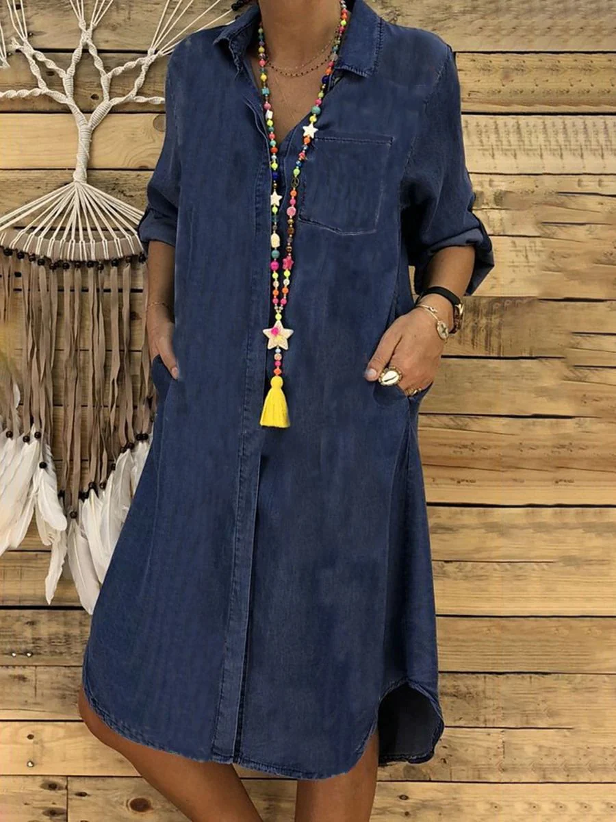 Martina | Abito camicia in denim da donna casual e comodo - Image 3