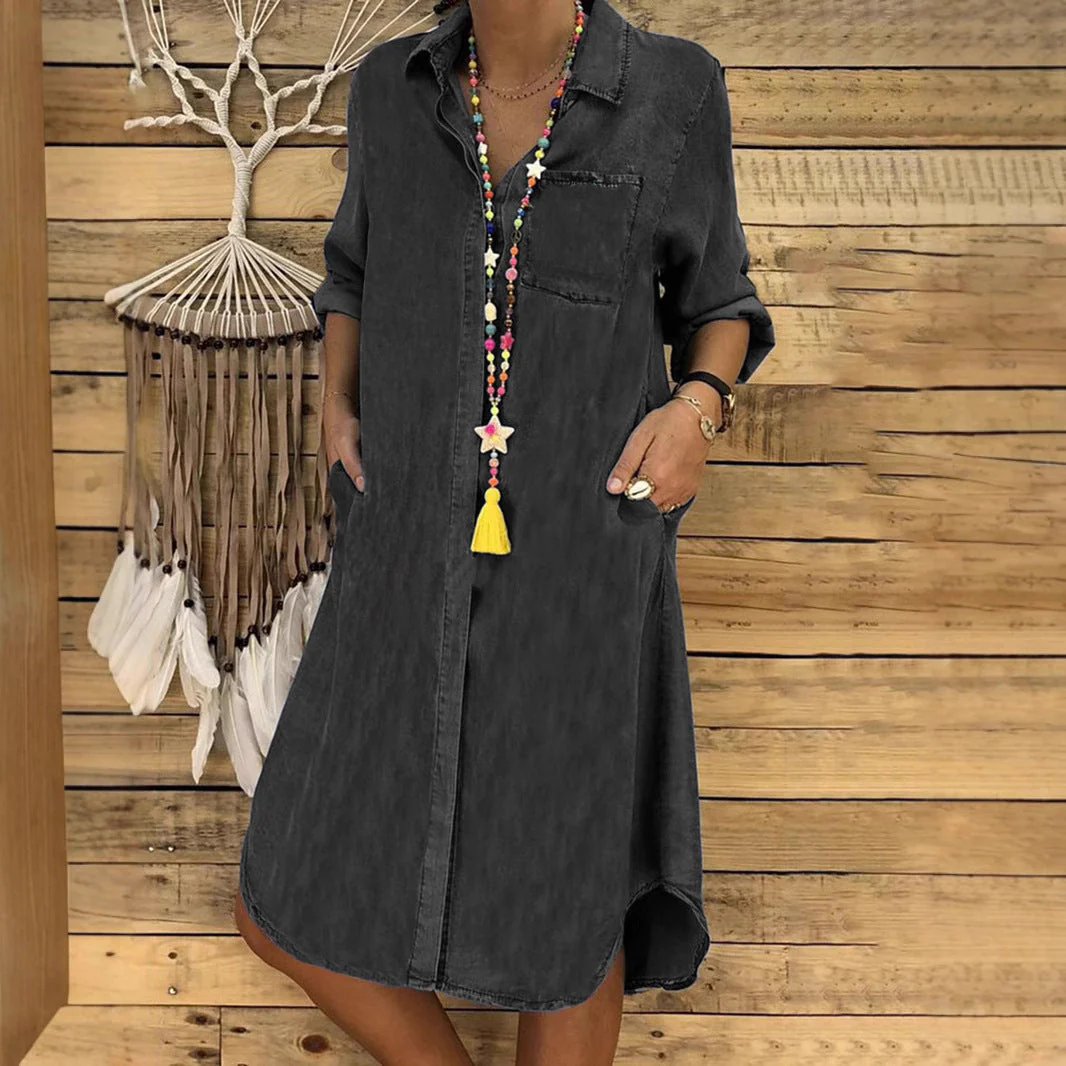Martina | Abito camicia in denim da donna casual e comodo - Image 5