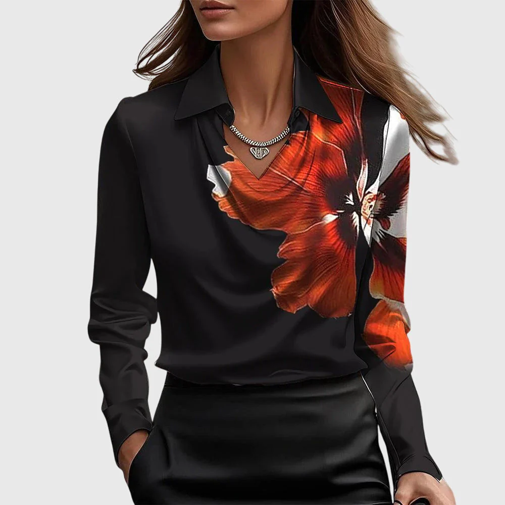 Martina | Blusa elegante e raffinata in seta a maniche lunghe - Image 6