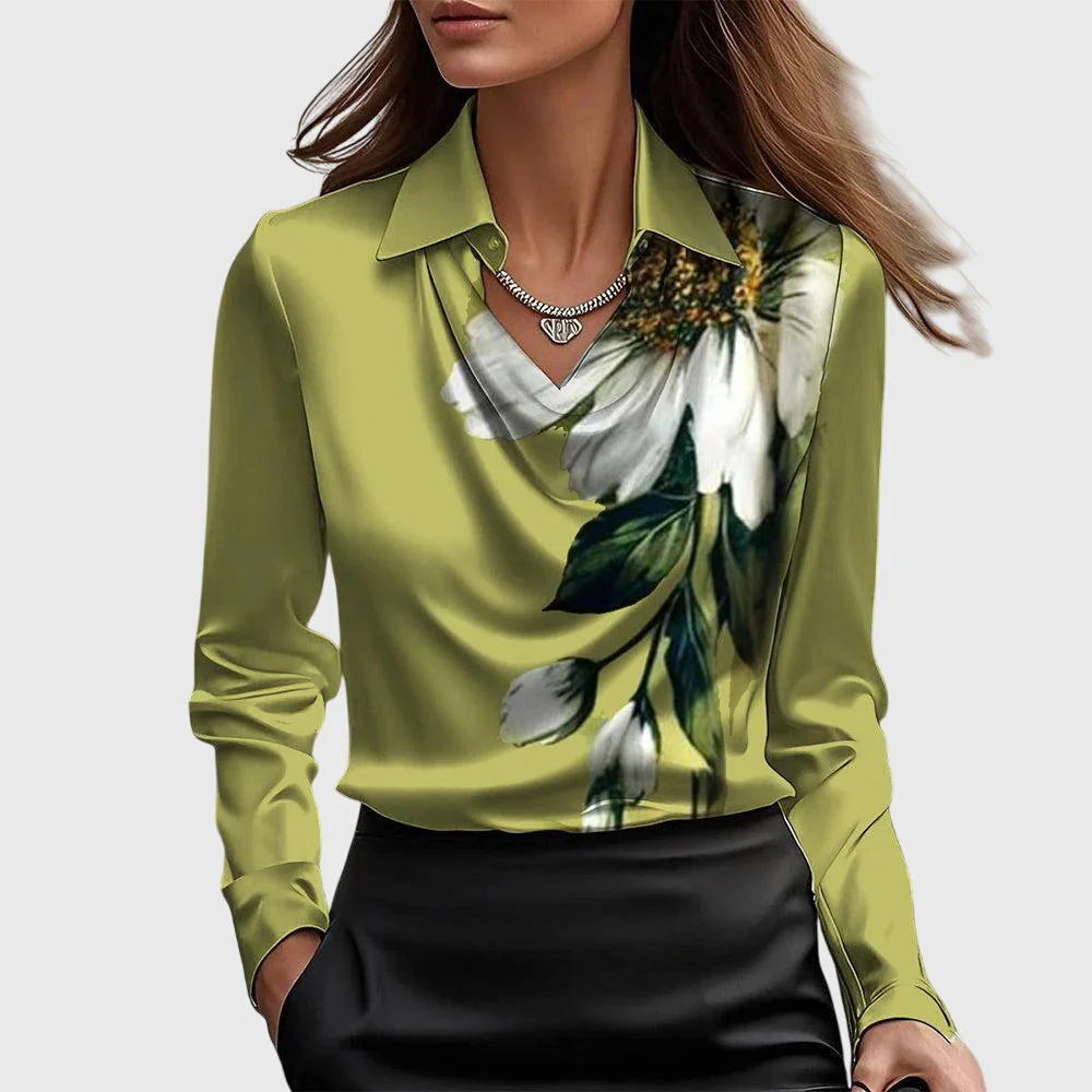 Martina | Blusa elegante e raffinata in seta a maniche lunghe - Image 7