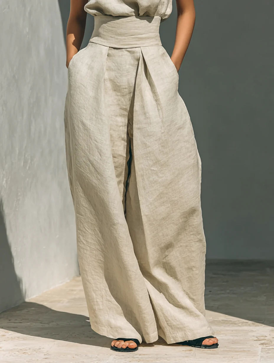 Martina | Completo Minimalista Canotta e Pantaloni Larghi - Image 7