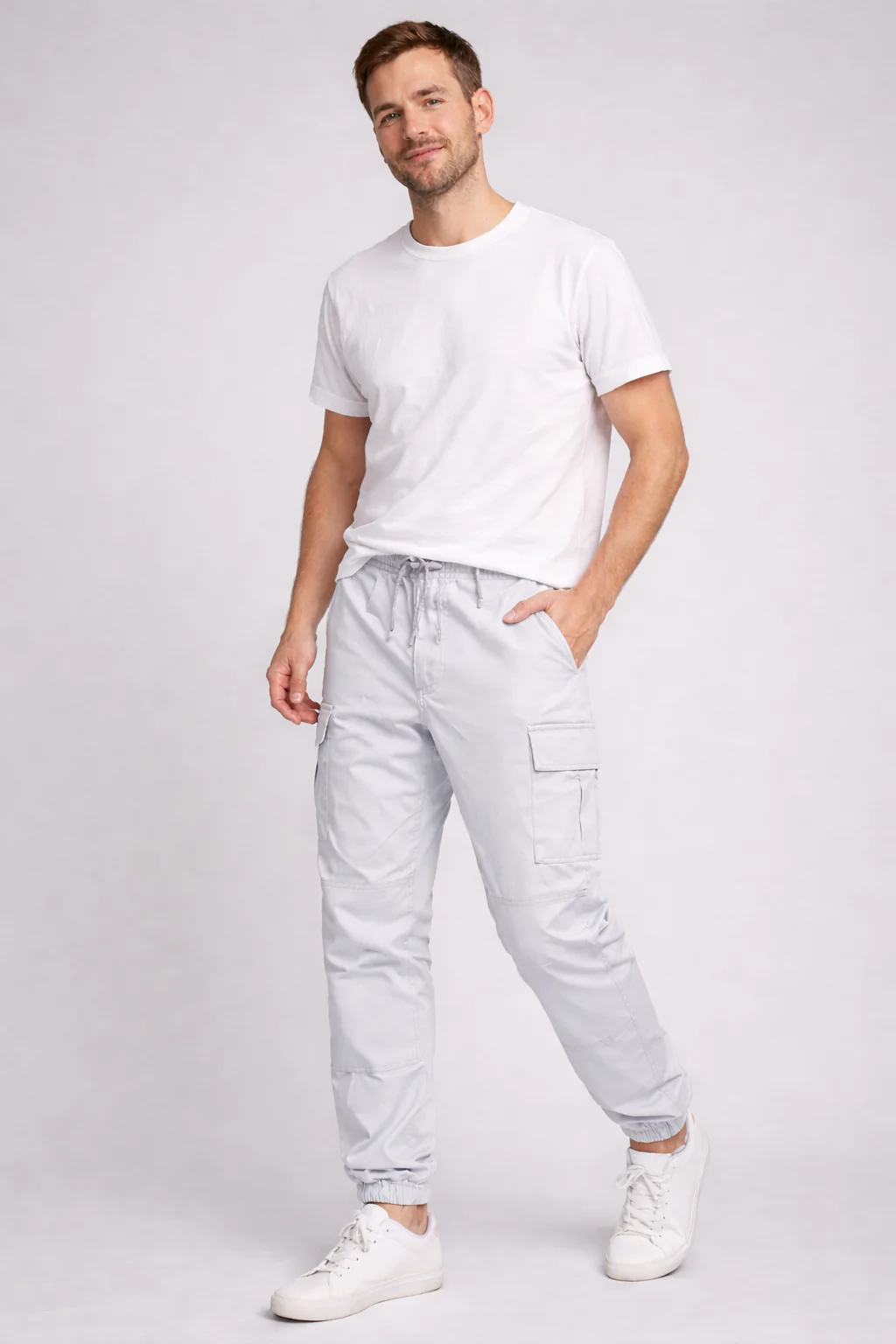 Matteo | Pantaloni Cargo Jogger in Tessuto High Tech Leggero - Image 4