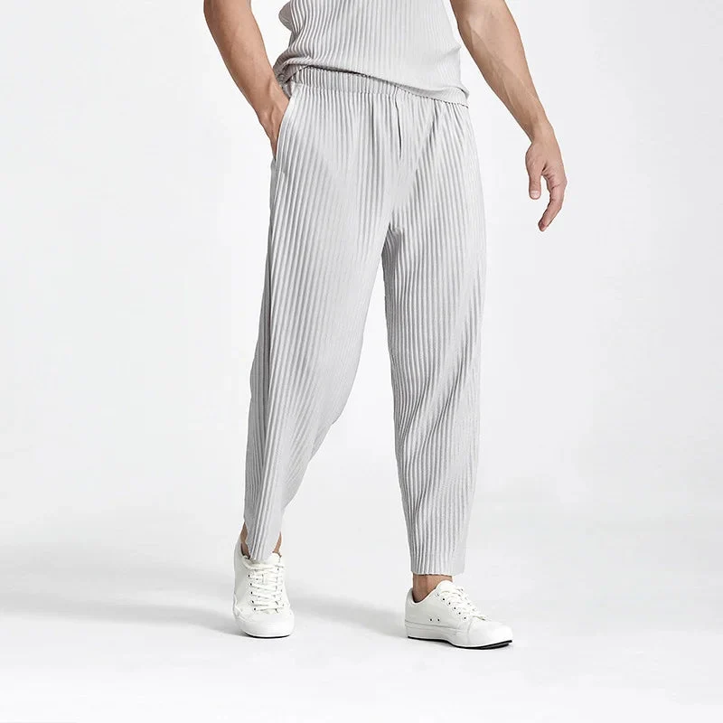 Matteo | Pantaloni Estivi Eleganti in Seta di Ghiaccio