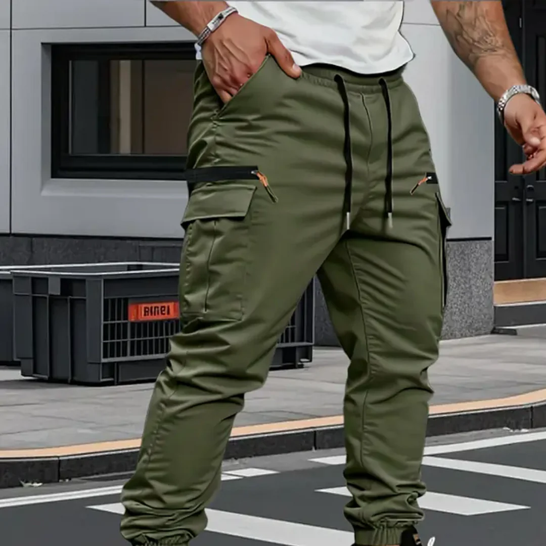 Max | Pantaloni Cargo Jogger in Tessuto Elasticizzato