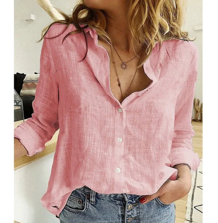 Mila | Camicia a maniche lunghe con scollo a V e linea versatile - Image 5