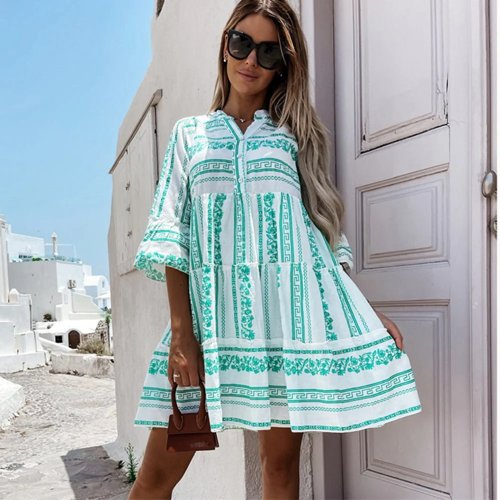 Mila | Mini Abito Boho a Balze Elegante e Leggero - Image 2