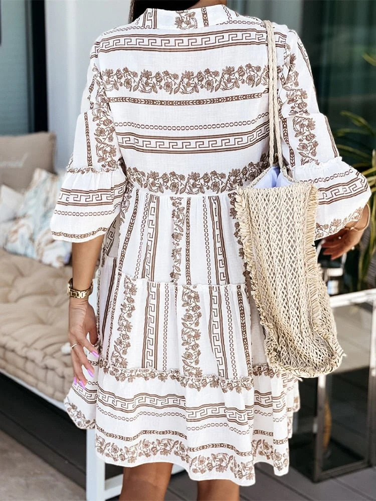 Mila | Mini Abito Boho a Balze Elegante e Leggero - Image 5