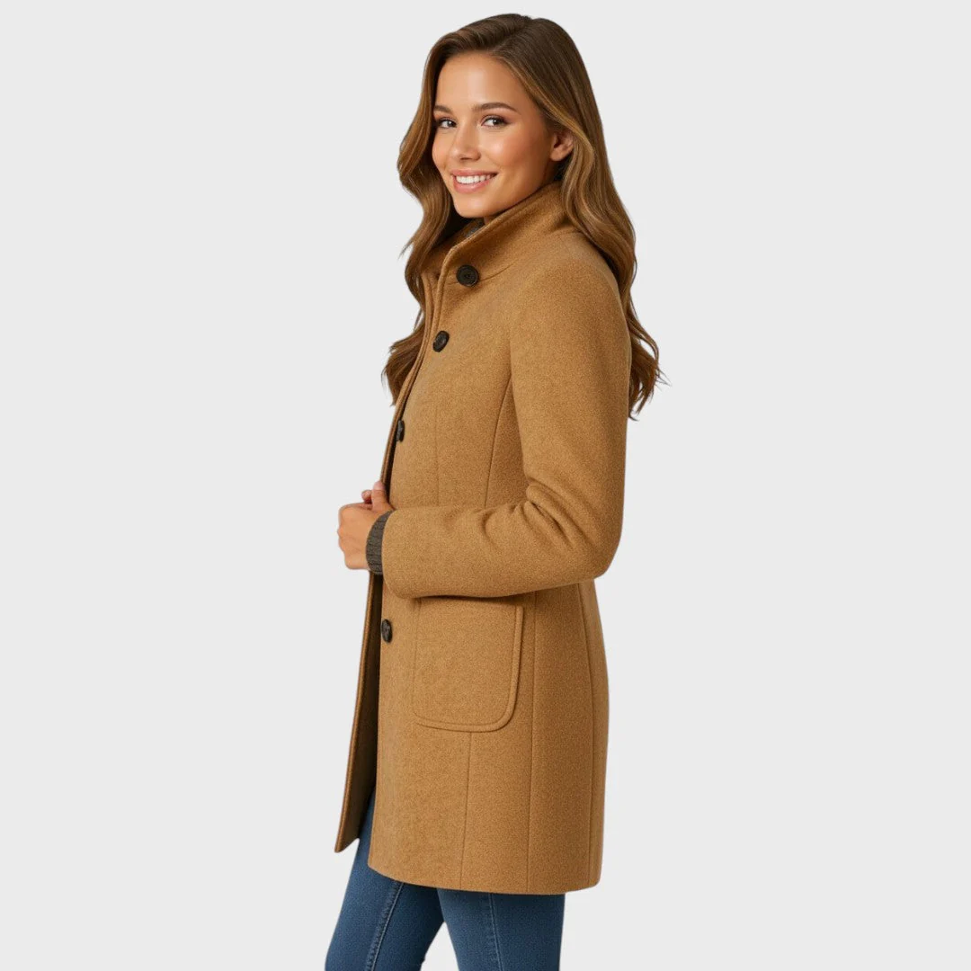 Milena | Cappotto classico da donna, elegante e dalla linea strutturata - Image 3