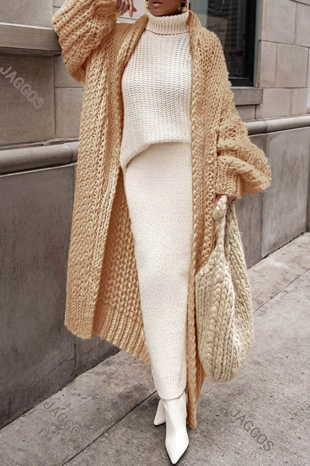 Mira | Cardigan Lungo Oversize in Maglia Pesante da Donna - Image 6