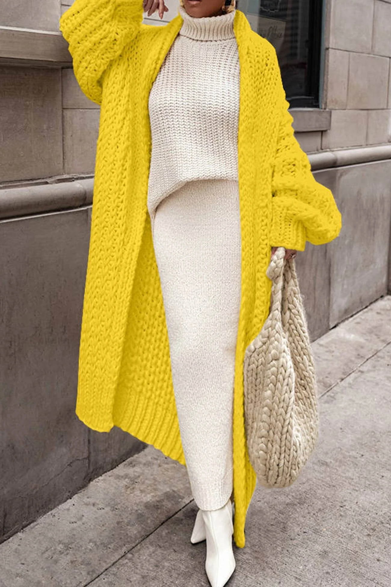 Mira | Cardigan Lungo Oversize in Maglia Pesante da Donna - Image 8
