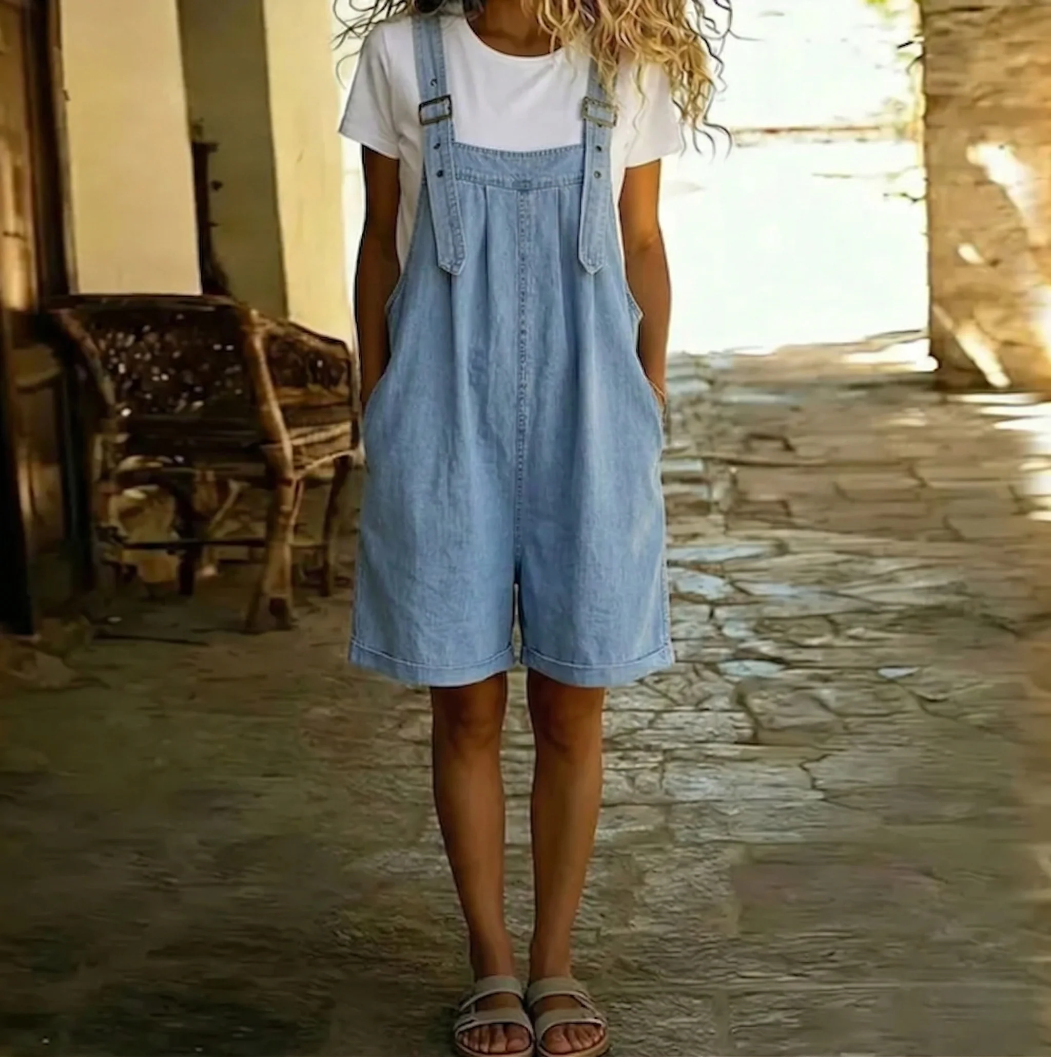 Miriam | Salopette in denim elegante e vintage