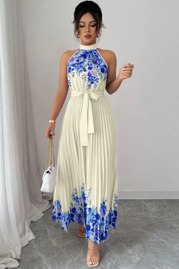 Nicole | Elegante e comodo Abito midi a pieghe con motivo floreale - Image 19