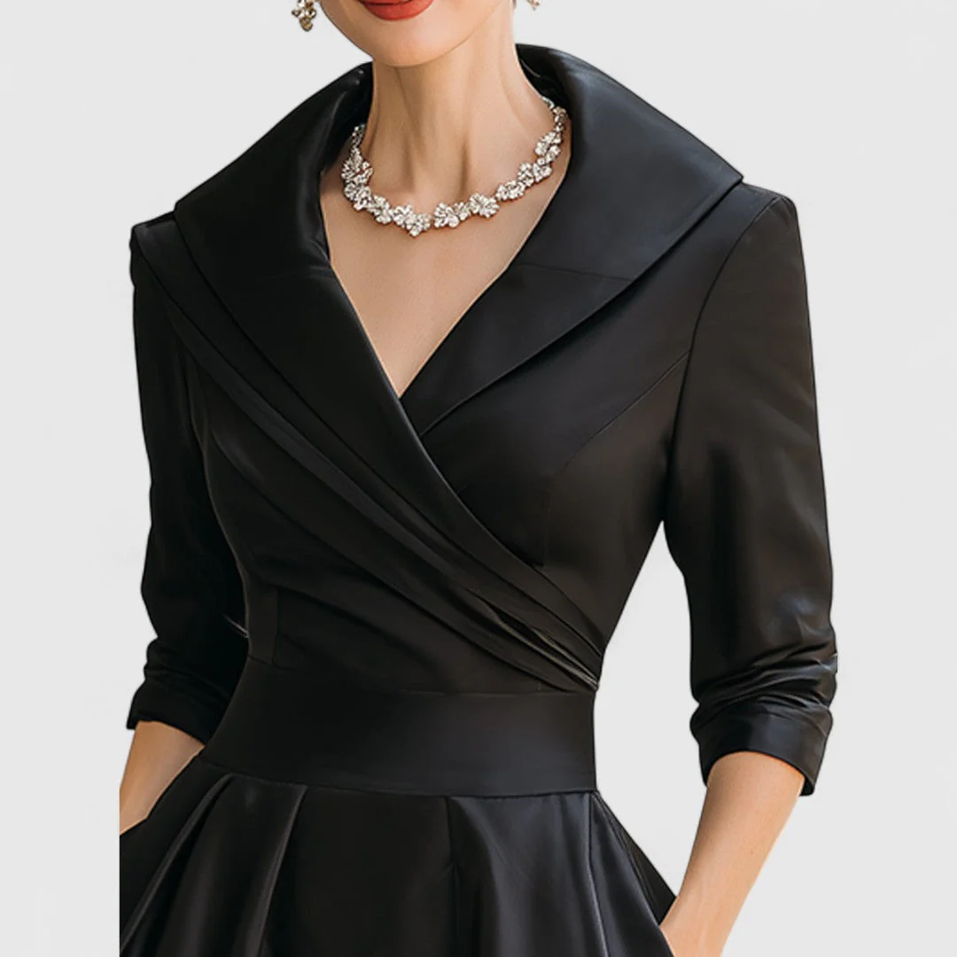Nivara | Elegante abito midi con scollo a V - Image 6