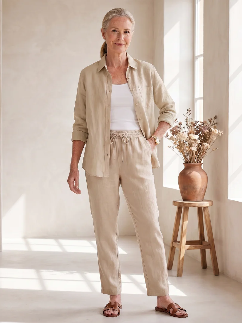 Nora | Set composto da camicia e pantaloni leggeri e traspiranti - Image 4