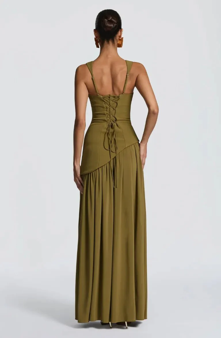 Olivia | Abito maxi elegante e glamour con scollo quadrato - Image 6