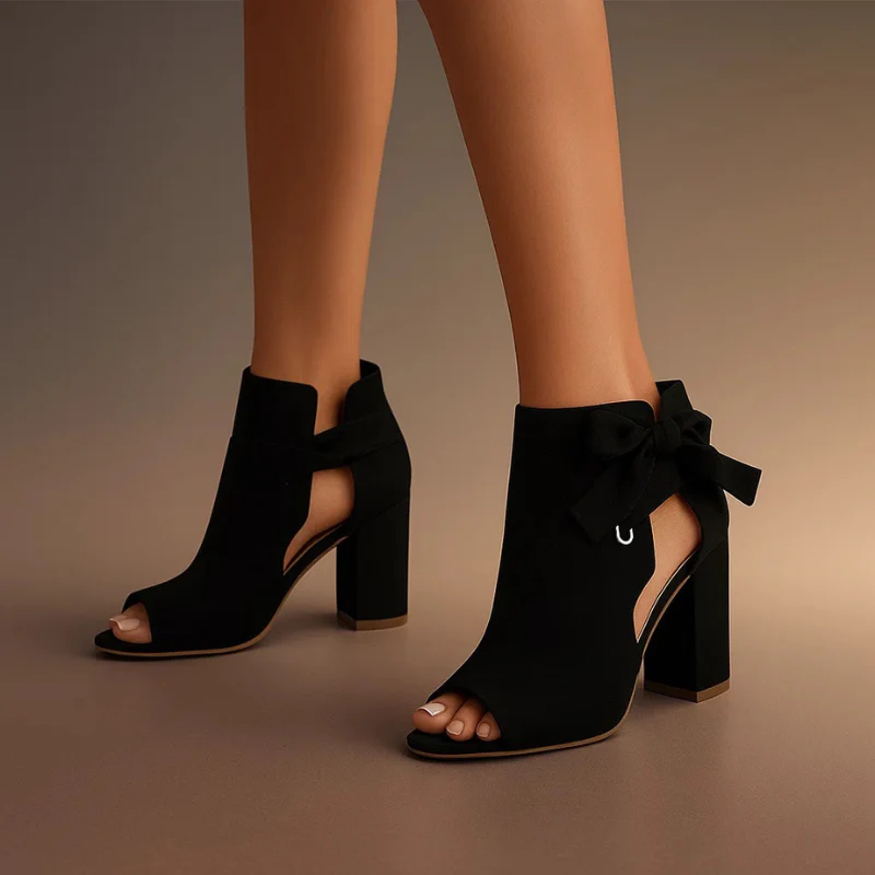 Olivia | Décolleté Peep Toe Comode con Tacco Largo - Image 4
