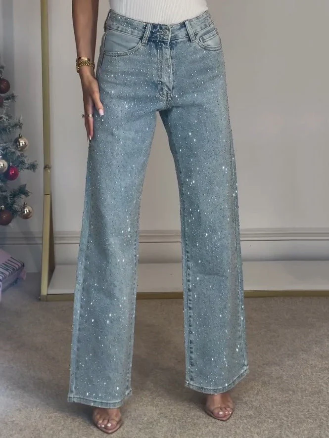 Rufina | Jeans a vita alta, glitterati e versatili - Image 2