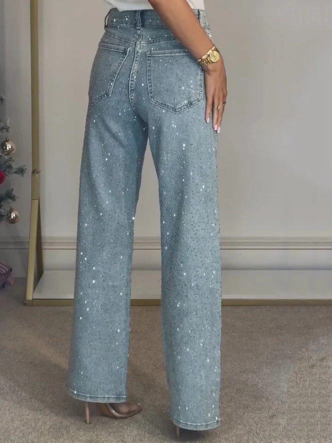Rufina | Jeans a vita alta, glitterati e versatili - Image 3