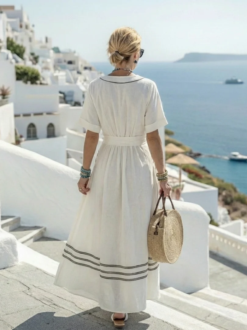 Serena | Abito midi avvolgente elegante e leggero - Image 2