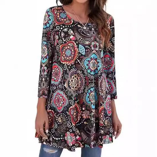 Serena | Abito tunica dal look boho sofisticato con stampa mandala - Image 3
