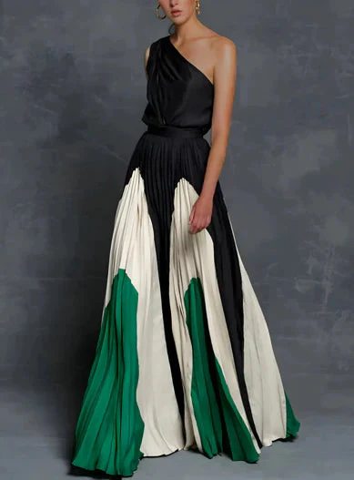 Sofia | Elegante abito maxi da donna monospalla - Image 2