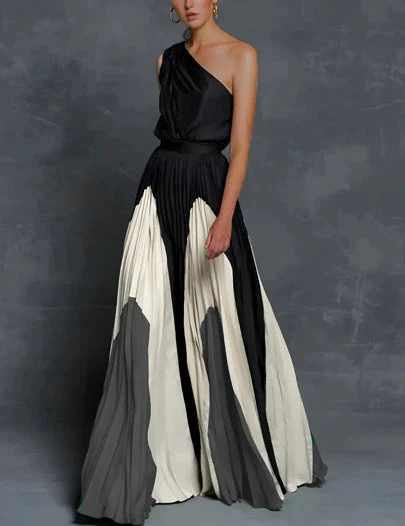 Sofia | Elegante abito maxi da donna monospalla - Image 3
