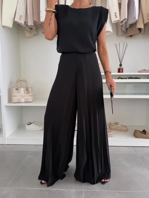 Sofia | Elegante Set Minimalista con Top e Pantaloni Fluidi - Image 4