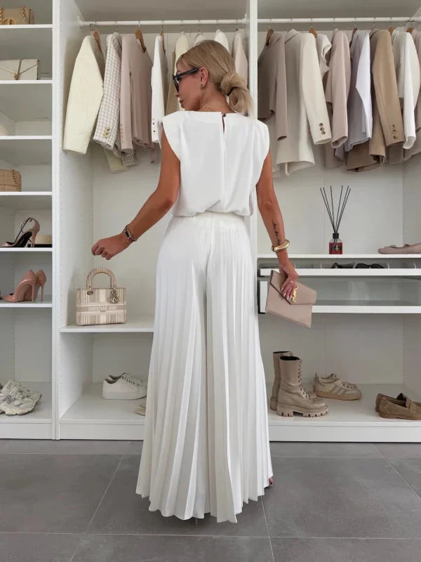 Sofia | Elegante Set Minimalista con Top e Pantaloni Fluidi - Image 5