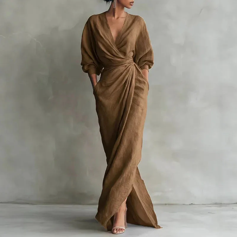 Sophia | intramontabile ed elegante abito lungo avvolgente - Image 3