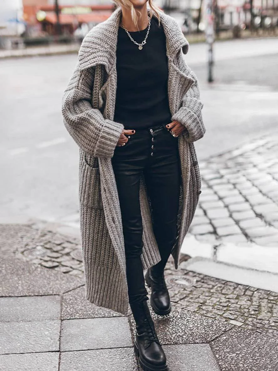 Sophie | Cardigan Lungo Oversize a Coste - Image 2