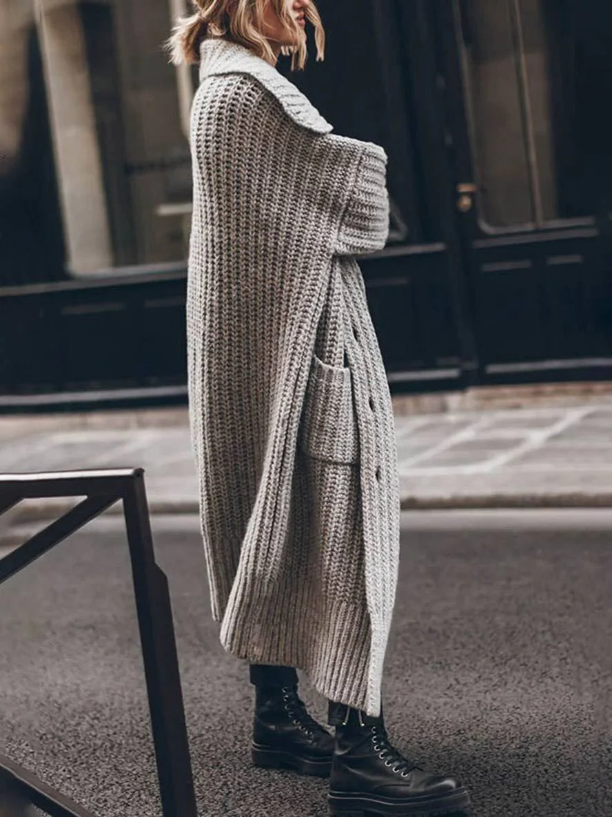 Sophie | Cardigan Lungo Oversize a Coste - Image 3
