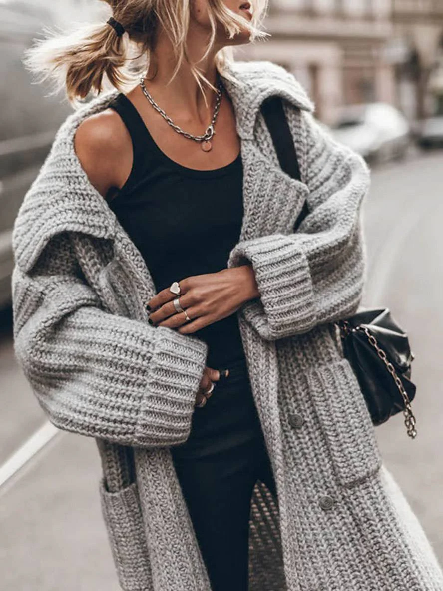 Sophie | Cardigan Lungo Oversize a Coste - Image 4