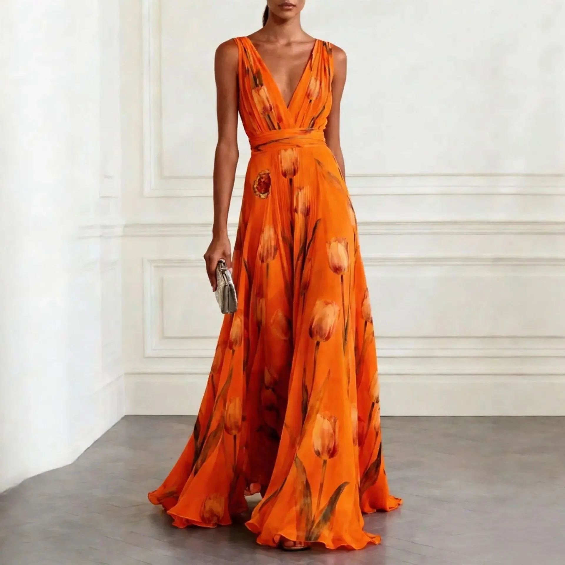 Valentina | Abito lungo a portafoglio elegante e femminile - Image 3