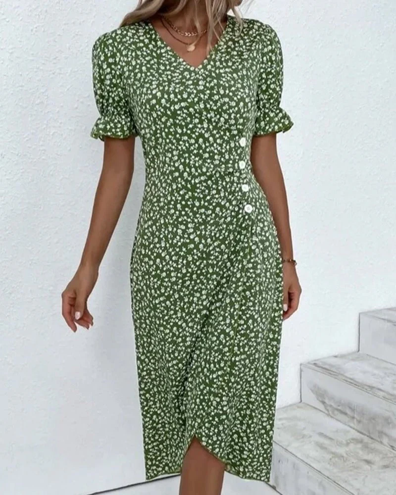 Valentina | Abito Midi Wrap Floreale Elegante e Femminile - Image 5