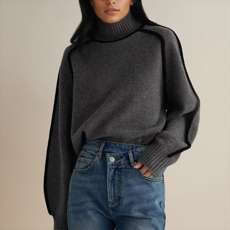 Valentina | Maglione a collo alto oversize caldo ed elegante - Image 2
