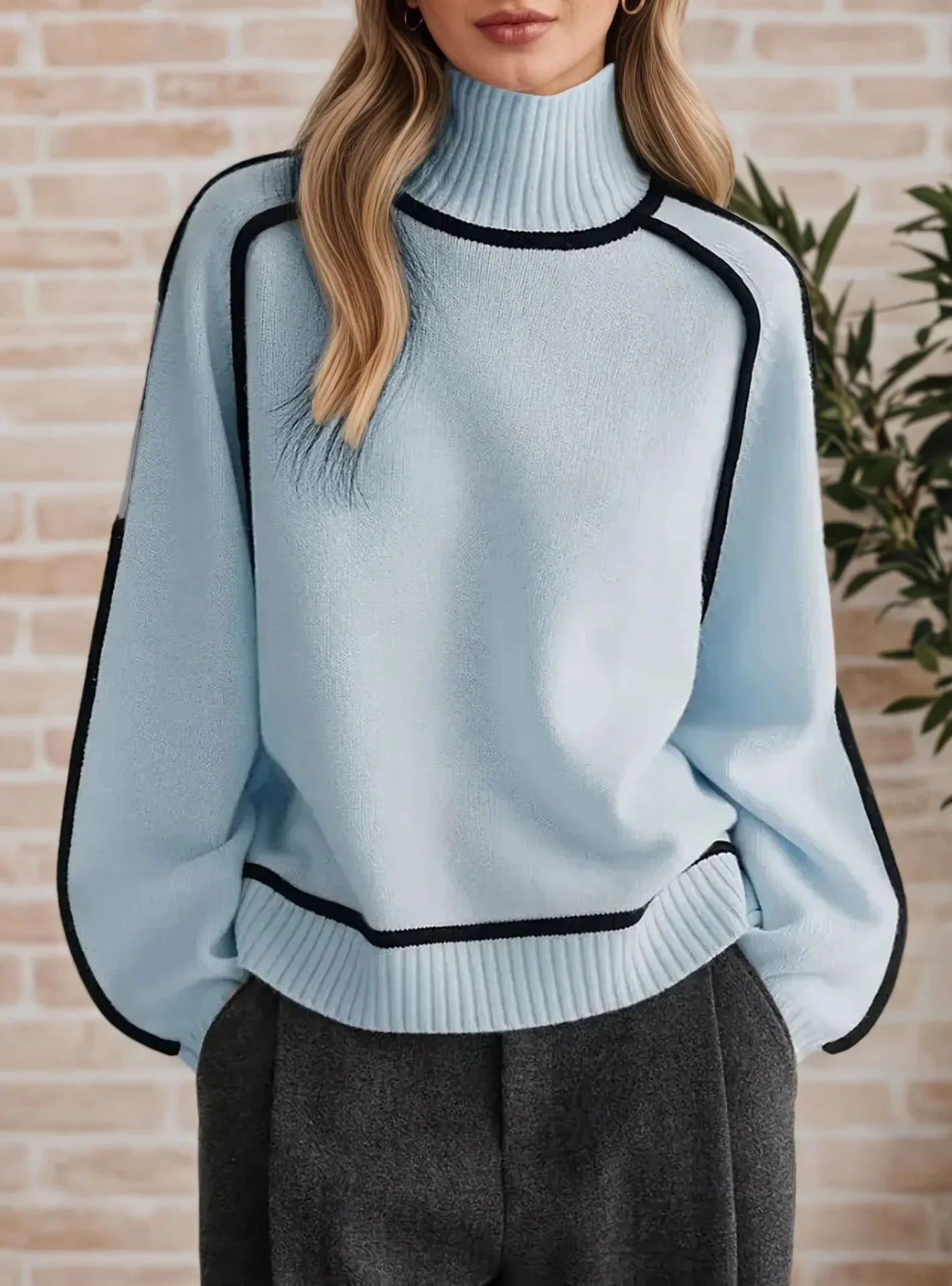 Valentina | Maglione a collo alto oversize caldo ed elegante - Image 5