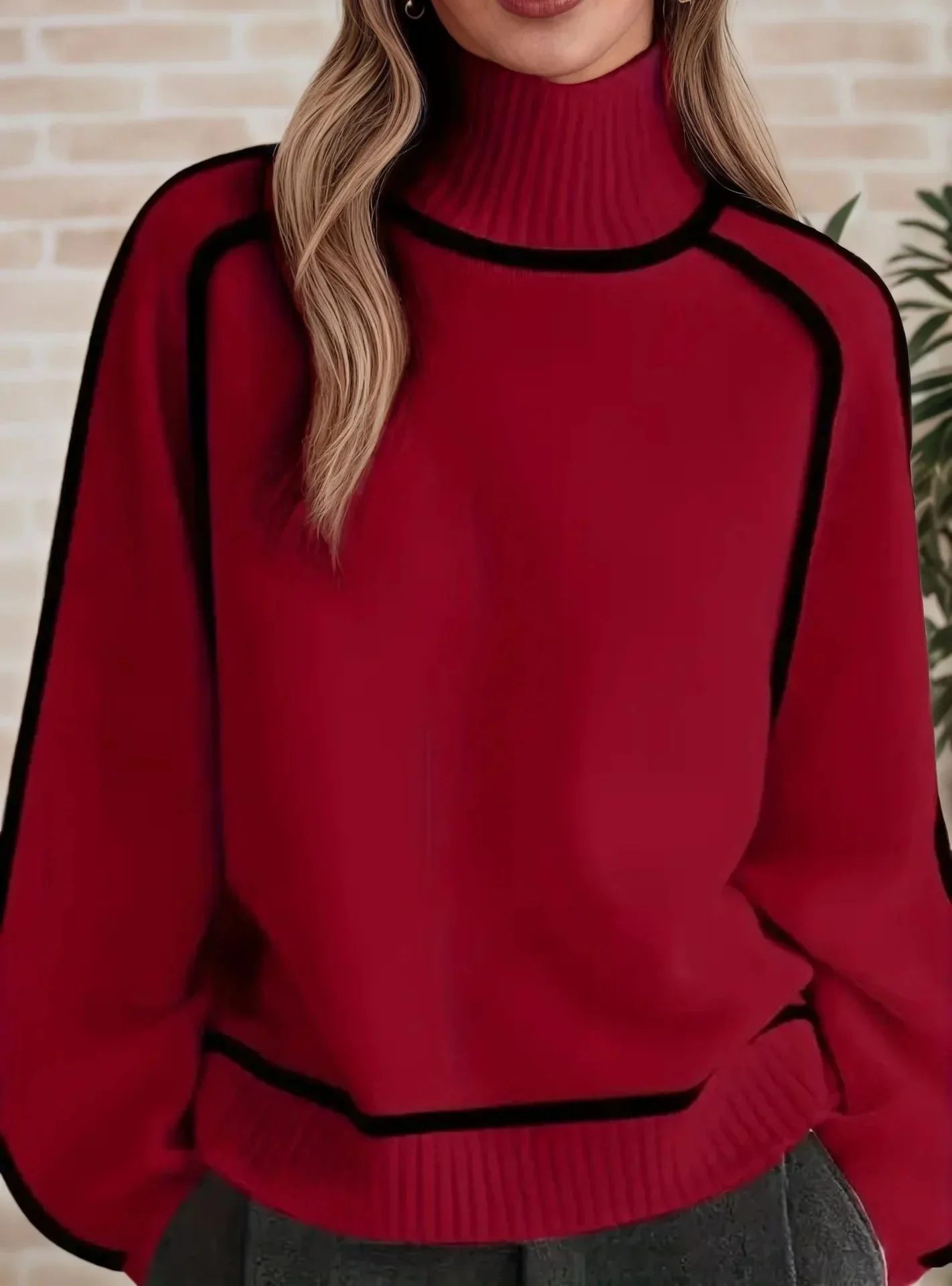 Valentina | Maglione a collo alto oversize caldo ed elegante - Image 6