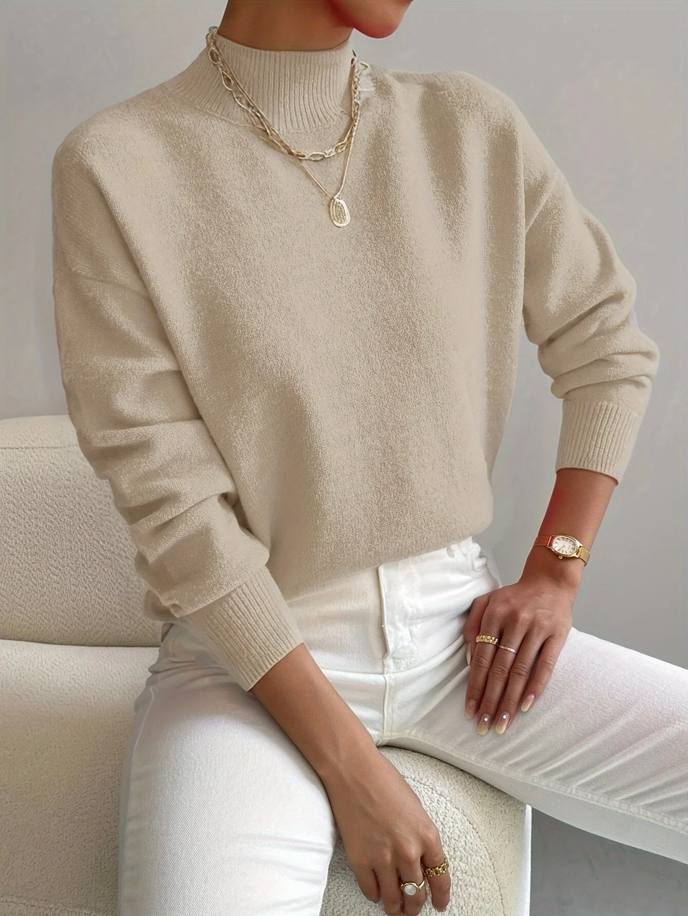 Valentina | Maglione a Collo Alto Relaxed Fit da Donna - Image 5