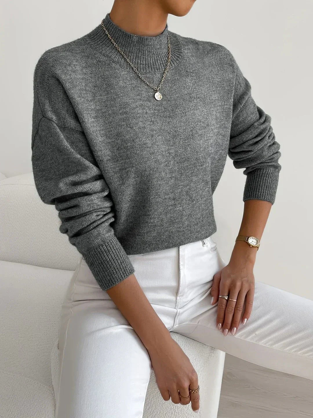 Valentina | Maglione a Collo Alto Relaxed Fit da Donna - Image 9