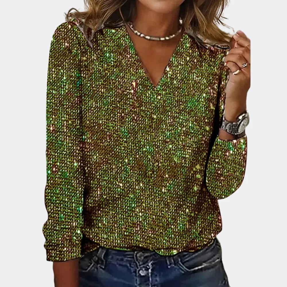 Valentina | Top Elegante in Paillettes con Scollo a V - Image 5