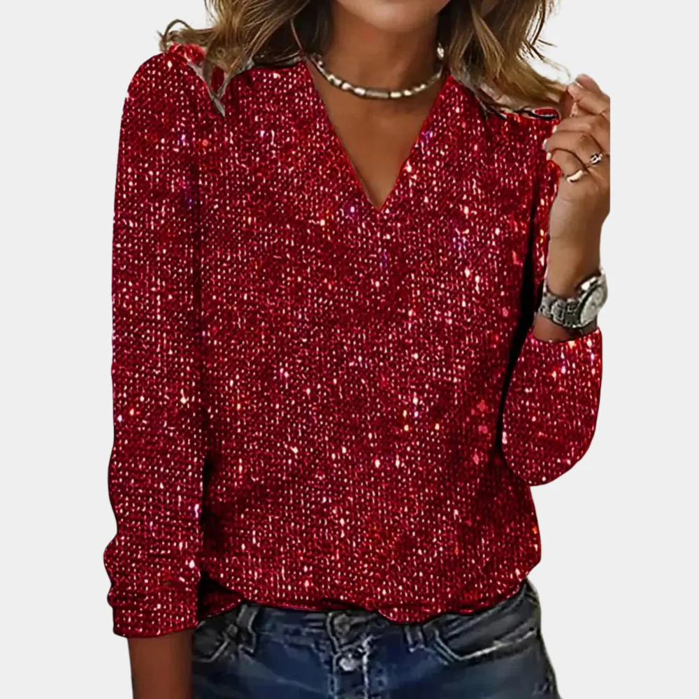 Valentina | Top Elegante in Paillettes con Scollo a V - Image 6