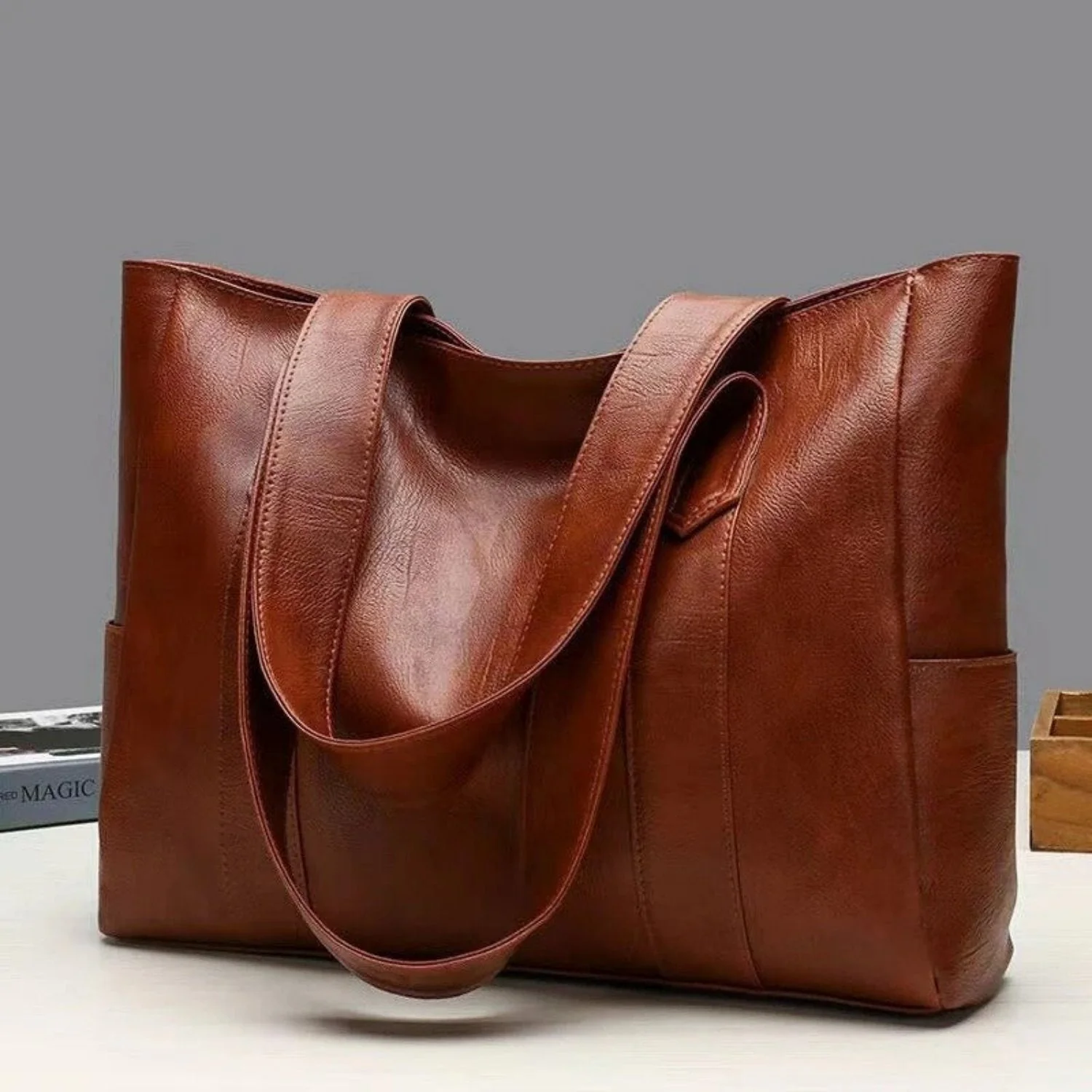 Valeria | Borsa tote in pelle elegante e vintage - Image 3
