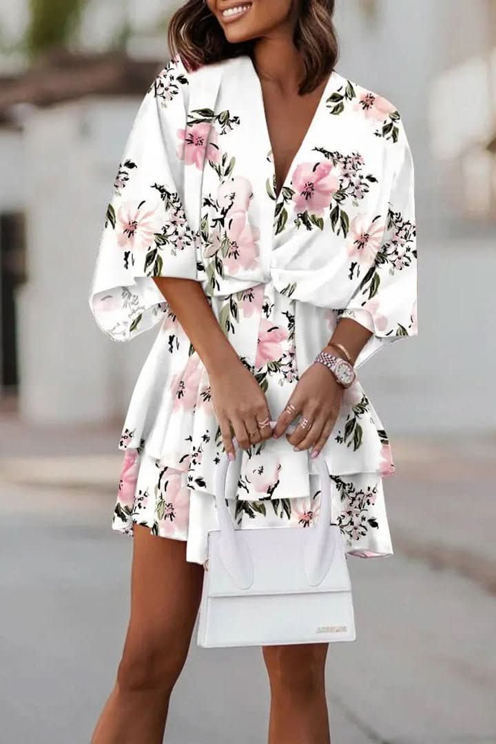 Veronica | Elegante Mini Abito Tropicale in Stile Boho - Image 6