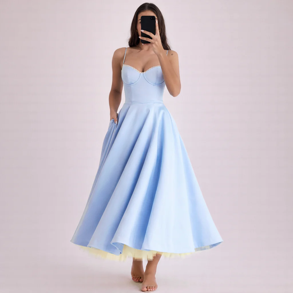Victoria | Abito midi con struttura a corsetto e linea slanciata - Image 6