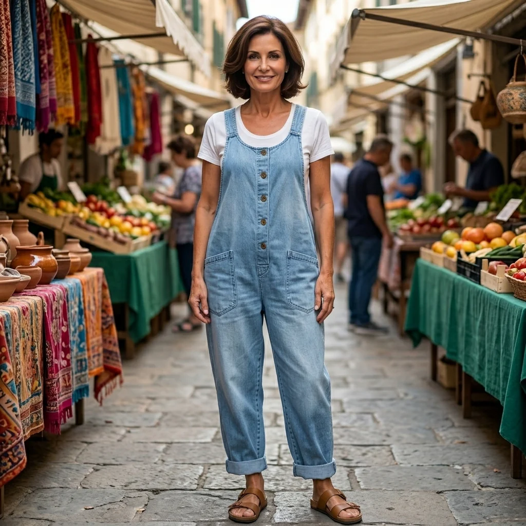 Victoria | casual e comode salopette in denim vintage - Image 7
